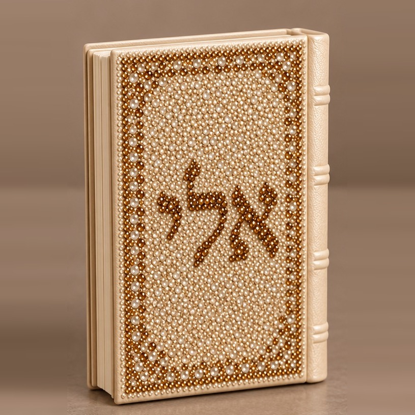 Siddour doré au prénom hébreu אלי
